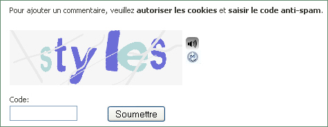 anti-spam avec Secure Image
